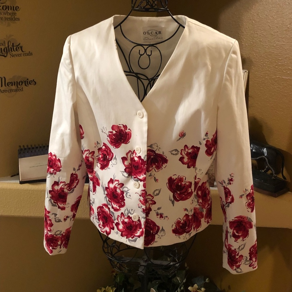 OSCAR by Oscar De La Renta floral print blazer